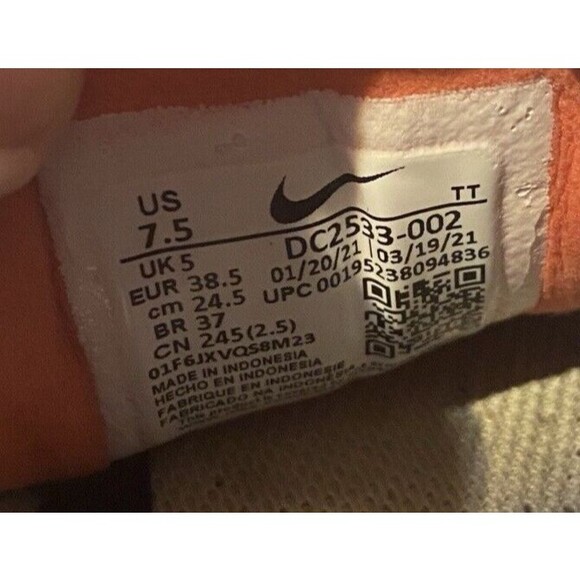 Nike Waffle One Black Lime Green Pink DC2533 002 Women’s Size 7.5 - Picture 8 of 8